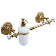 Полотенцедержатель с дозатором для жидкого мыла, цвет бронза, Art & Max ART