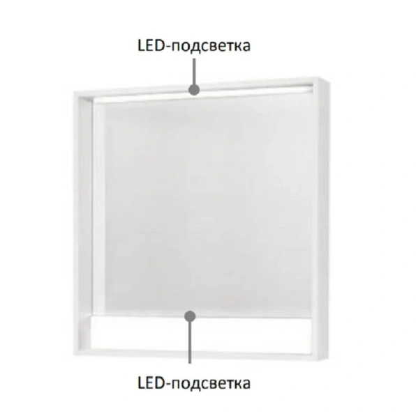 Зеркало с подсветкой Акватон Капри 80 см белый глянец 1A230402KP010 (детальная фотография), в наличии