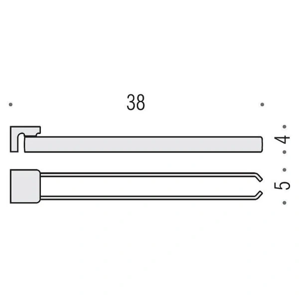 Полотенцедержатель Colombo Alize двойной B2512 (детальная фотография), современные, hi-tech