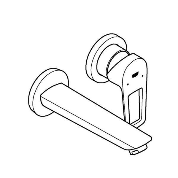 Смеситель для раковины Grohe BauLoop однорычажный 20289001 (детальная фотография), скрытого монтажа, встраиваемые в стену