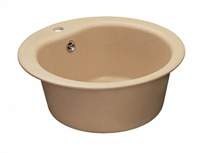 Мойка для кухни Акватон Мида 51 см латте 1A712732MD260 (детальная фотография), округлой формы