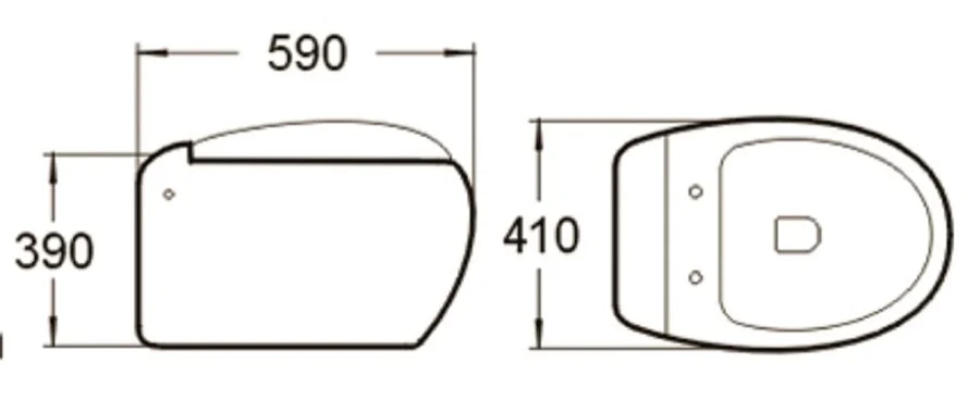 Унитаз подвесной SantiLine сиденье микролифт SL-5001 (детальная фотография), подвесные, встраиваемые