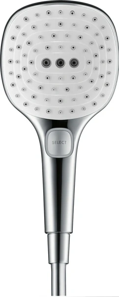 Душевой комплект Hansgrohe Raindance Select E белый/хром 26720400 (детальная фотография), душевые комплекты, наборы