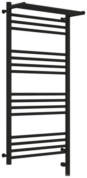Полотенцесушитель электрический Сунержа Богема 3.0 50х100 см правый черный матовый 31-5807-1050 (детальная фотография), электрические с наружной вилкой, электрические скрытого подключения, правое подключение