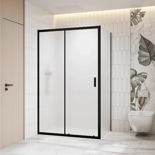 Душевой уголок RGW Classic CL-133B (CL-13B + Z-03B) 150x80 см профиль черный, стекло Cora - фото 1