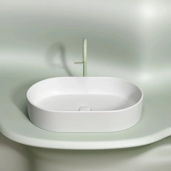 Раковина Ceramica Nova Element 60 см белая матовая CN6048MW (детальная фотография), накладные (на столешницу)