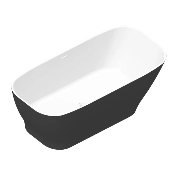 Ванна из искусственного камня Radostone Ernica VERA19005170, 170 x 70 см, цвет белый матовый/черный матовый (детальная фотография)