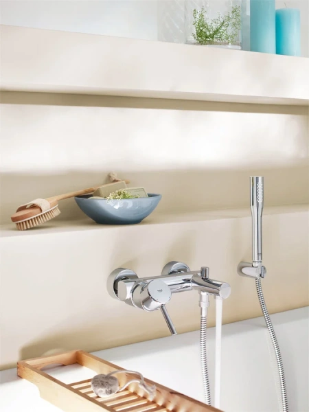 Смеситель для ванны Grohe Concetto хром 32211001 (детальная фотография), современные, hi-tech