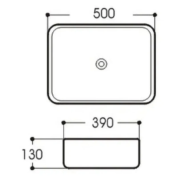 Раковина Акватек Вега 50 см белая AQ5515-00 (детальная фотография), современные, hi-tech