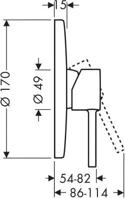 Смеситель для душа Axor Starck 10616000 (детальная фотография), для душа