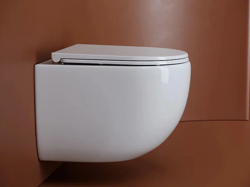 Унитаз подвесной Ceramica Nova Up безободковый белый CN4007 (детальная фотография), без бачка, со скрытым бачком