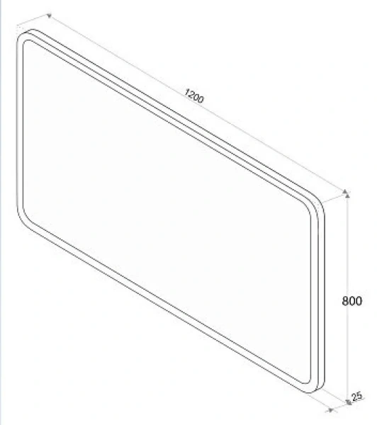 Зеркало с подсветкой Misty Стайл 120 см с сенсором ЗЛП469 (детальная фотография), по запросу