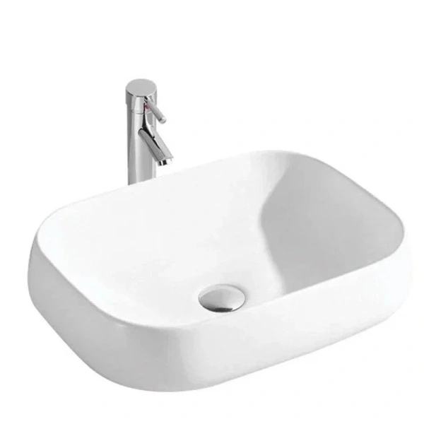 Раковина Акватек 56 см на столешницу белая AQ5526-00 (детальная фотография)