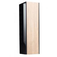 Шкаф-пенал подвесной Velvex Klaufs 33 см черный матовый/дерево