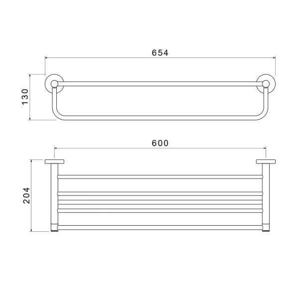 Полотенцедержатель Акватек Европа хром AQ4115CR (детальная фотография), современные, hi-tech