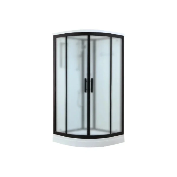 Душевая кабина Timo Standart 90x90 см профиль черный стекло матовое T-6609BF (детальная фотография)