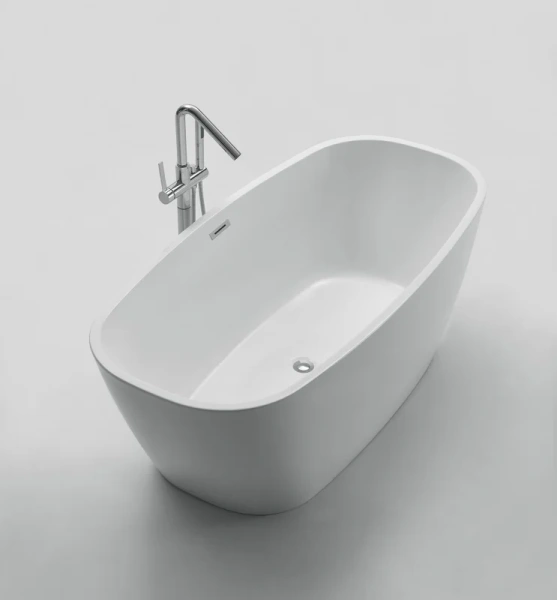 Ванна акриловая BelBagno 150х76 см отдельностоящая с переливом BB72-1500 (детальная фотография), 150x75 см