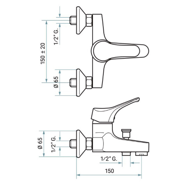 Схема (детальная фотография), для ванны