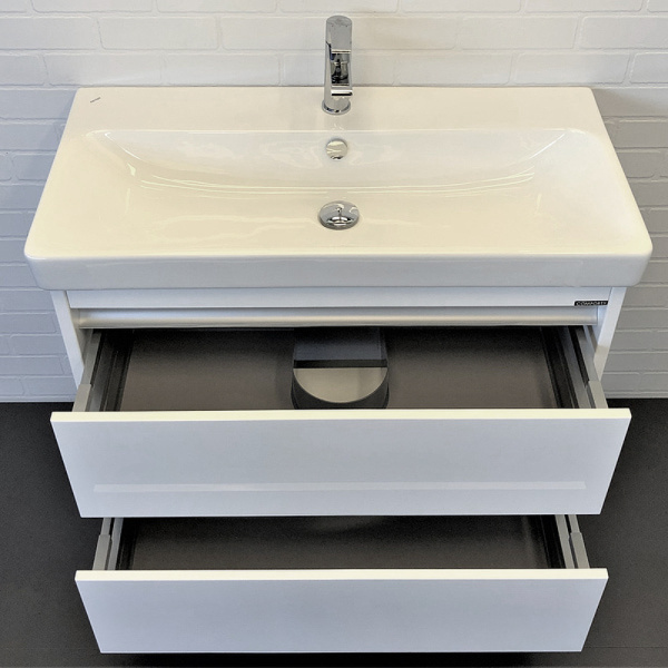 Тумба с раковиной подвесная Comforty Дублин 90 см с ящиками (детальная фотография), нет в наличии