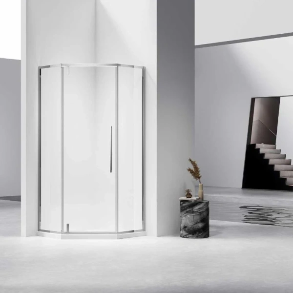 Душевой уголок Vincea Slim-N 100х100 см профиль хром VSP-4SN100CL (детальная фотография)