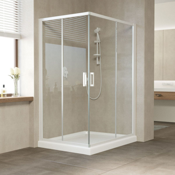 Душевой уголок стекло прозрачное Vegas-glass ZA-F 120х110 01 (детальная фотография)