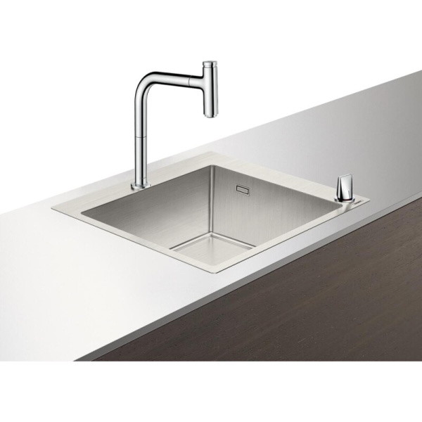 Мойка для кухни Hansgrohe C71-F450-06 55 см хром 43201000 (детальная фотография), врезные