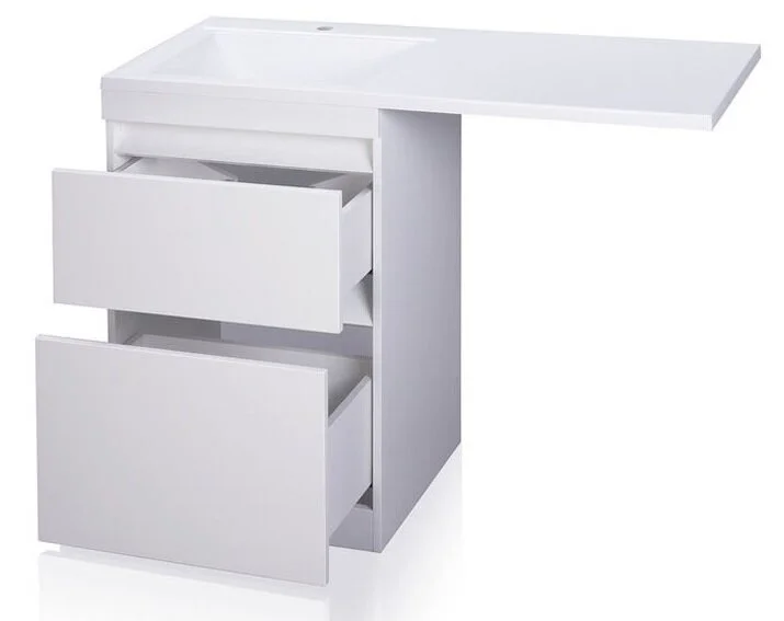 Тумба под раковину напольная Style Line Даллас 58 см белая СС-00002338 (детальная фотография), комплект (набор)
