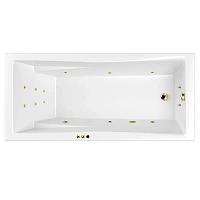 Ванна гидромассажная Whitecross Palace 0104.170075.100.SMART.GL, 170 x 75 см, форсунки золото