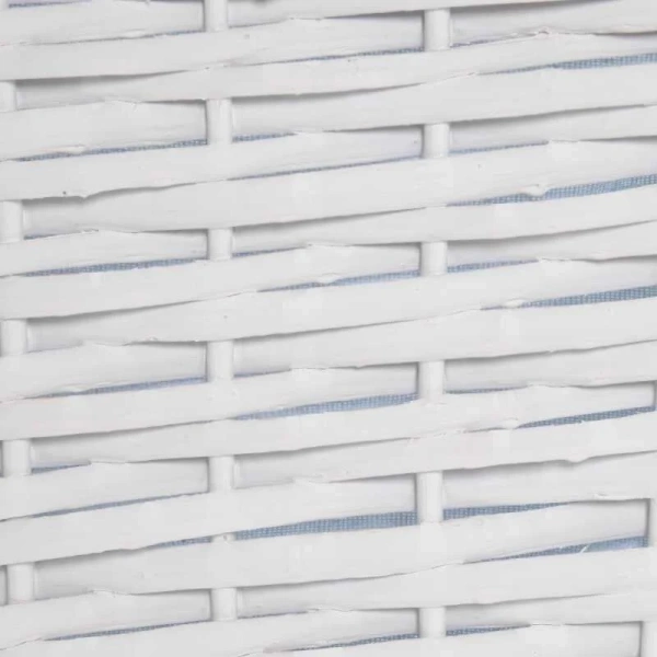 Корзина для белья WasserKRAFT Lopau плетеная WB-320-S (детальная фотография), белые index_1