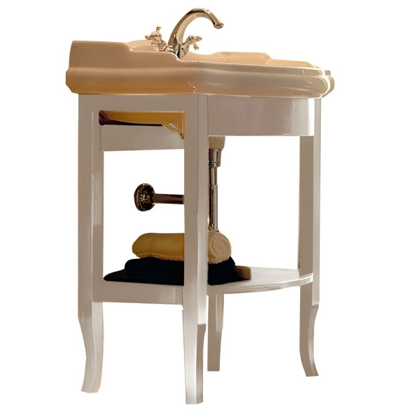 Раковина консоль Kerasan Retro 10460 69 см напольная (детальная фотография), прямоугольной формы