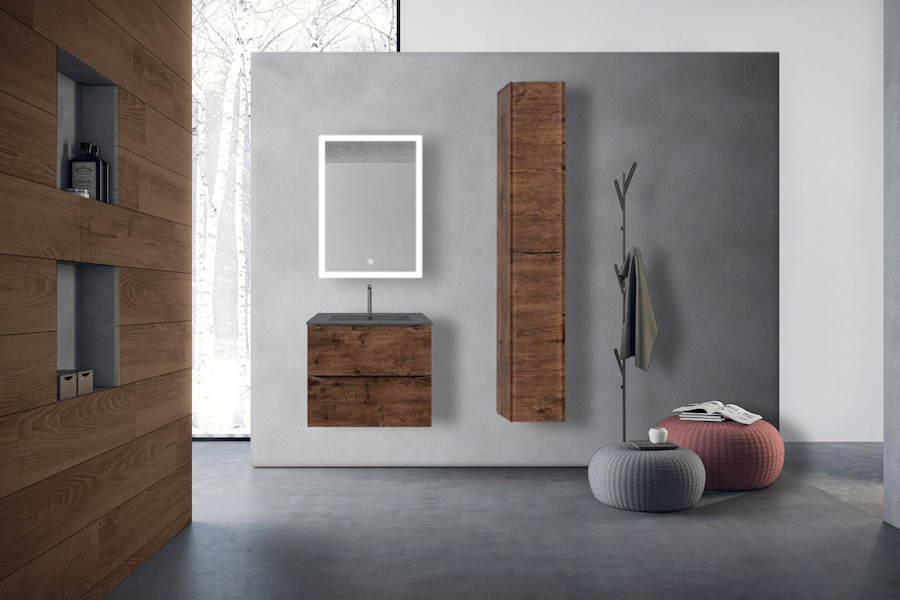 Тумба под раковину подвесная Vincea Mia 60,5 см R.Wood VMC-2MC600RW (детальная фотография), современная, hi-tech, лофт