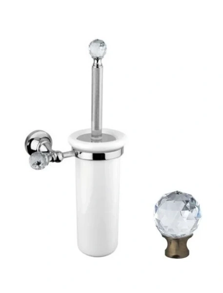 Ёршик Cezares Olimp золото 24 карат, с кристаллом Swarovski OLIMP-TB-03/24-Sw (детальная фотография), металлические, из керамики