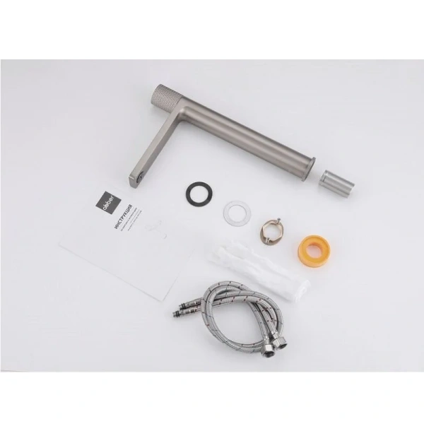 Смеситель для раковины Abber Rund сатин AF8711SP (детальная фотография), матовый хром