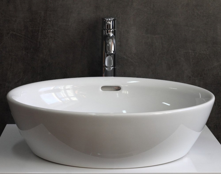 Раковина Laufen Pro 52 см с отверстием перелива 8.1296.4.000.109.1 (детальная фотография), в форме чаши, круглой формы