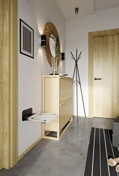 Сиденье для душа Ravak OVO белое/черное матовое B8F0000060 (детальная фотография), в наличии index_2