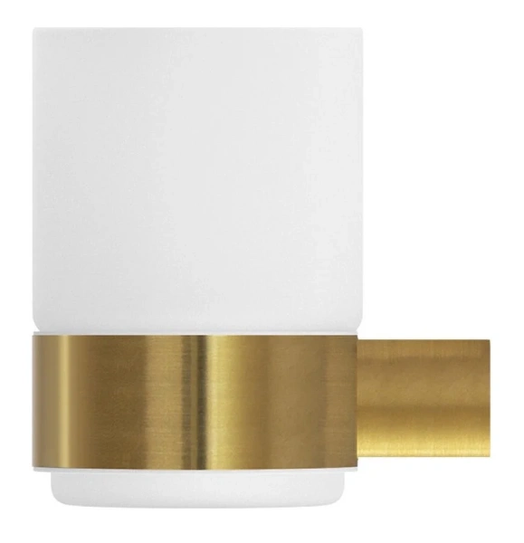 Стакан для ванной Cezares Stylus брашированное золото STYLUS-TUMS-BORO (детальная фотография), золото, белые, комбинированные