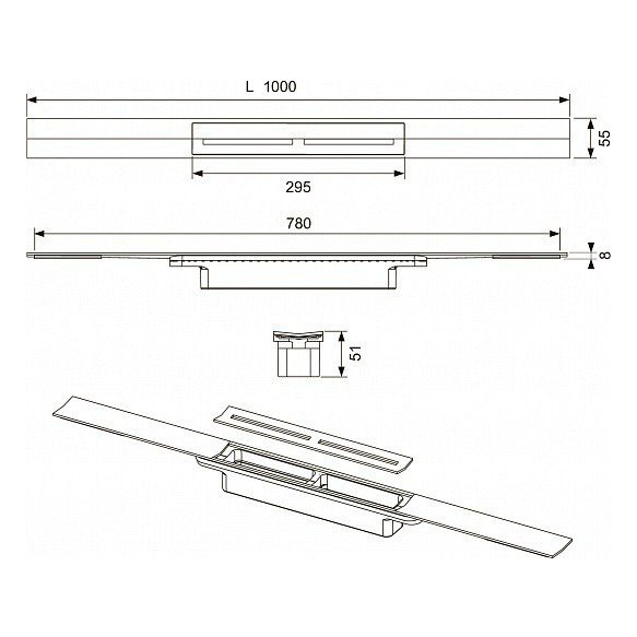 Схема (детальная фотография), для монтажа в пол