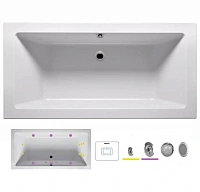Ванна гидромассажная Riho Lugo 200 x 90 см, FLOW2
