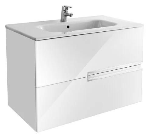 Тумба с раковиной подвесная Roca Victoria Nord Ice Edition ZRU9302731 80 см петли с доводчиками (детальная фотография)