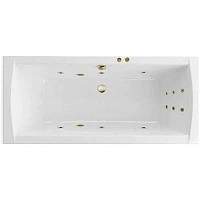 Ванна гидромассажная Excellent Aquaria Lux Line 180 x 80 см, белый/бронза, WAEX.AQU18.LINE.BR