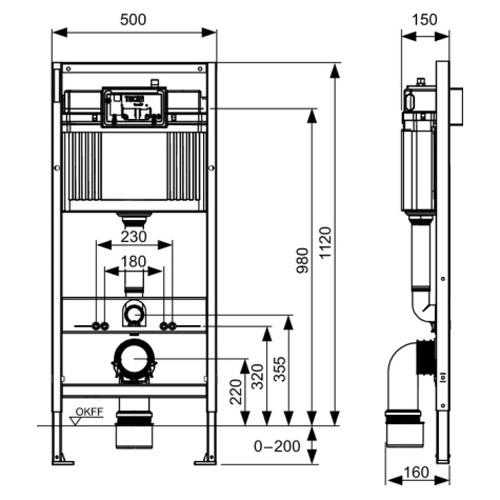 Схема (детальная фотография), для унитаза