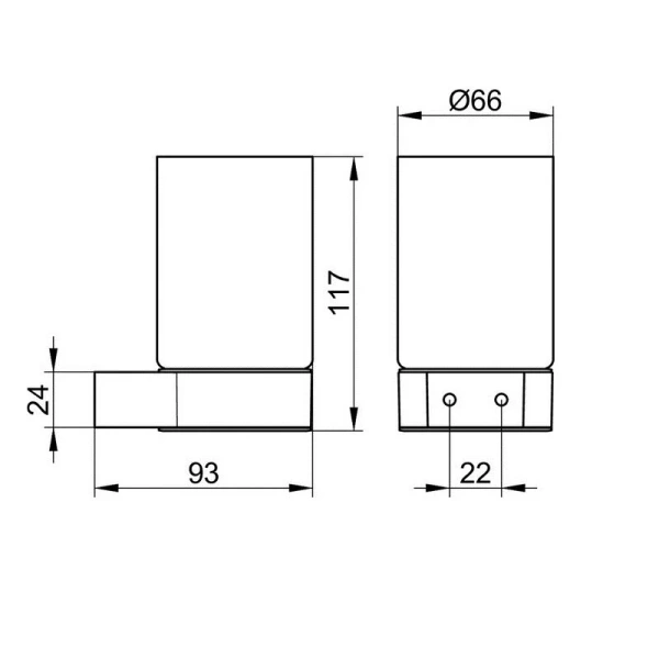 Стакан для ванной Keuco Smart.2 хром 14750019000 (детальная фотография), современные, hi-tech