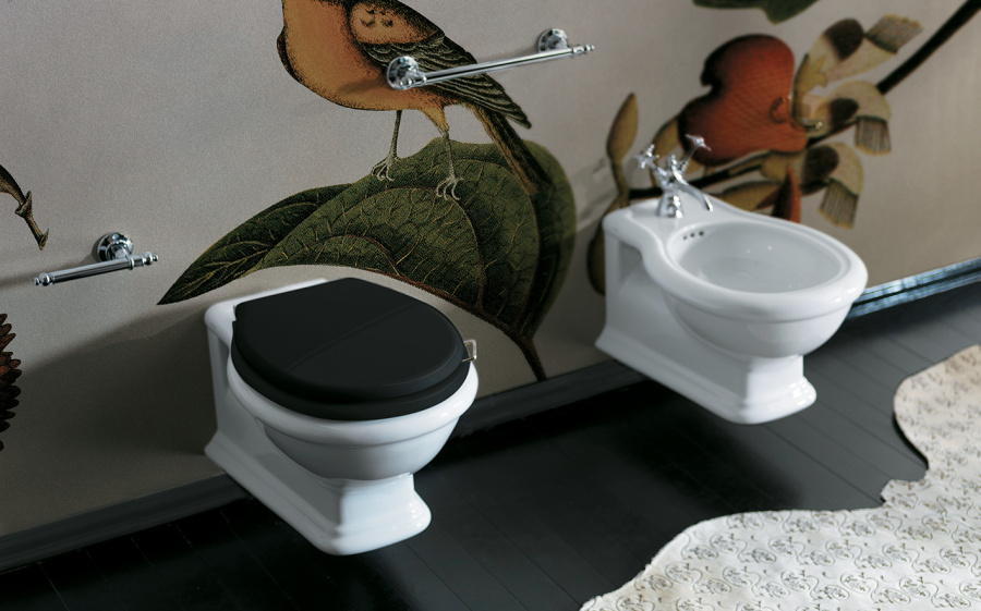 Унитаз подвесной Simas Lante белый LA18 BI (детальная фотография), классические, ретро, круглые