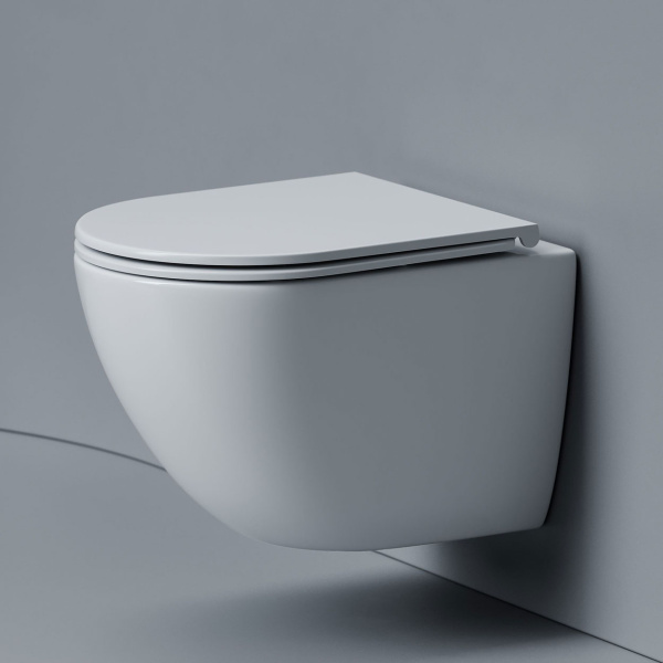 Унитаз подвесной Ceramicanova Alba сиденье микролифт CN11005T (детальная фотография), подвесные, встраиваемые