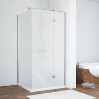 Душевой уголок профиль глянцевый хром стекло сатин Vegas-glass