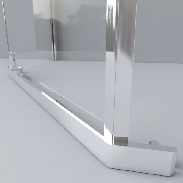 Душевой уголок Vincea Stresa 90x90 см черный VSP-1S900CLB (детальная фотография), стеклянные, угловые, без поддона