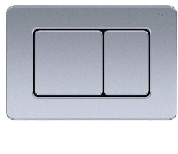 Клавиша смыва Акватек нержавеющая сталь KDI-0000032 (детальная фотография), слив эконом-стандарт с двумя клавишами