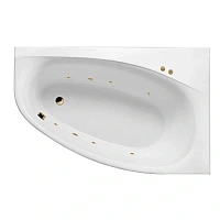 Ванна гидромассажная Excellent Kameleon Soft 170 x 110 см, правая, белый/золото, WAEX.KMP17.SOFT.GL