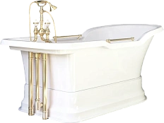 Ванна из искусственного камня Migliore Impero Podium 180х87 см фурнитура золото