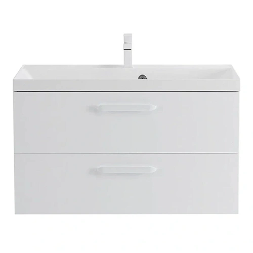 Тумба под раковину подвесная BelBagno Aurora 80 см bianco lucido - фото 11